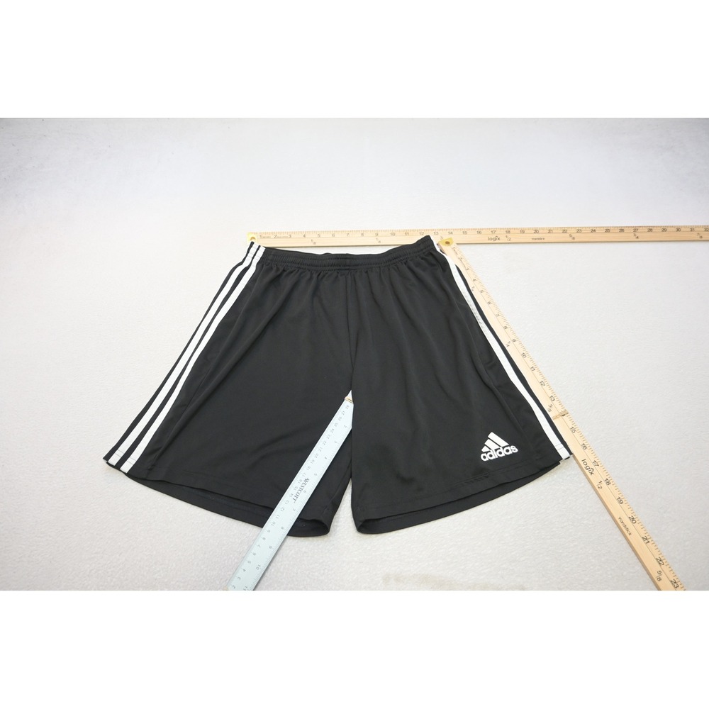 Adidas Athletic Shorts Men Large Black Primegreen Aeroready Stripes Excellent